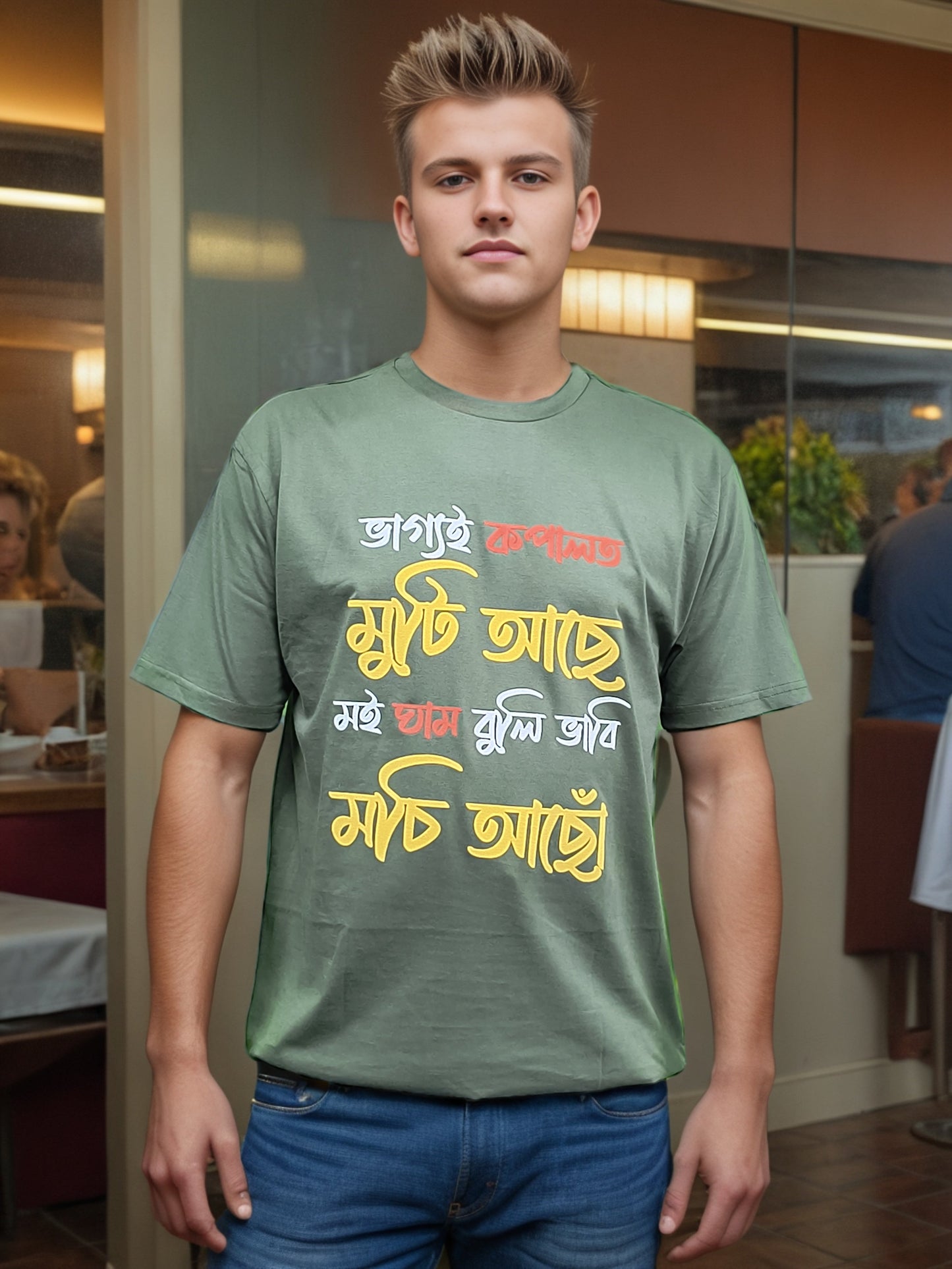 Bhagya Printed Tshirt for Man