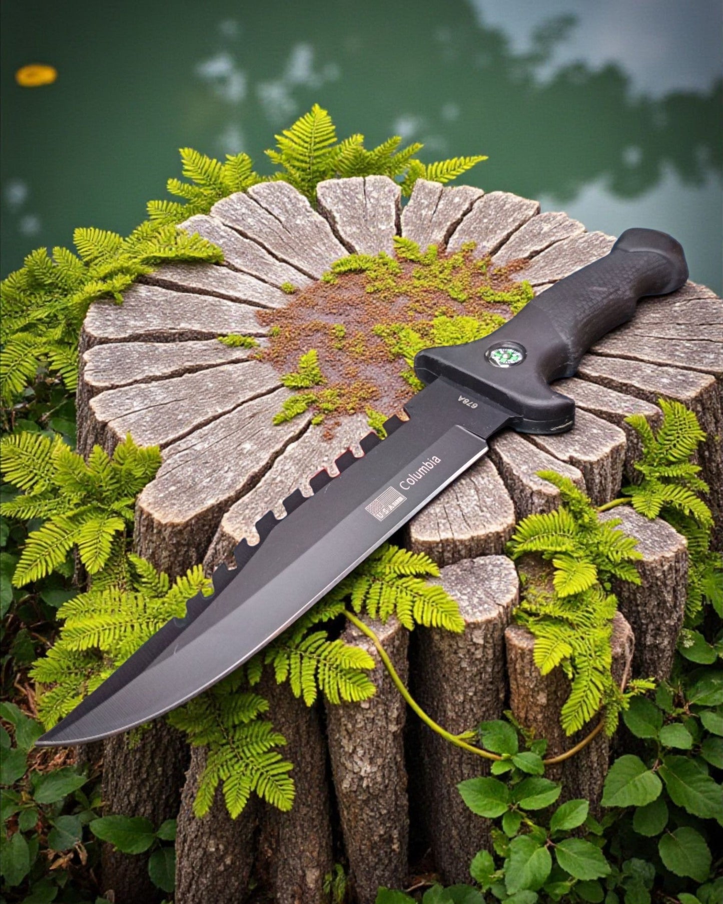 Fibre Handle Black Self Defence Knife