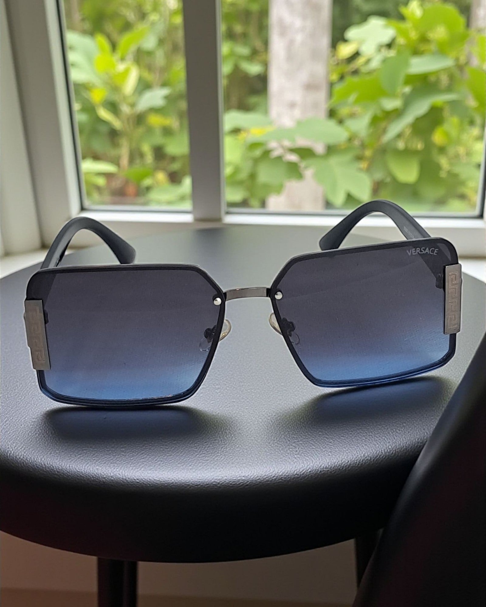 Versace Oversized Rectangular Style Sunglasses for Men Ver 01