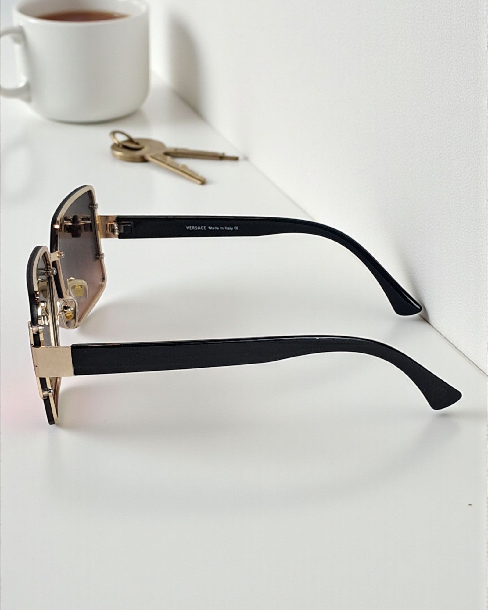 Versace Oversized Rectangular Style Sunglasses for Men Ver 01