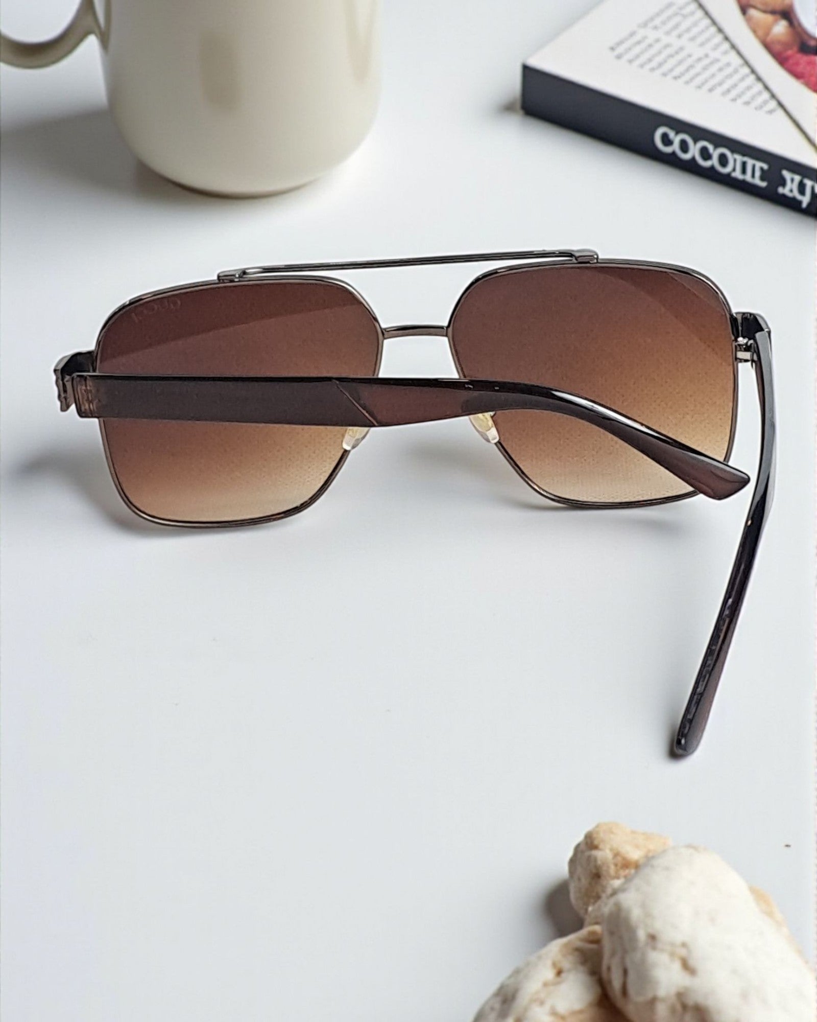 Gucci Metal frame Oversized Sunglasses for Men Guc01