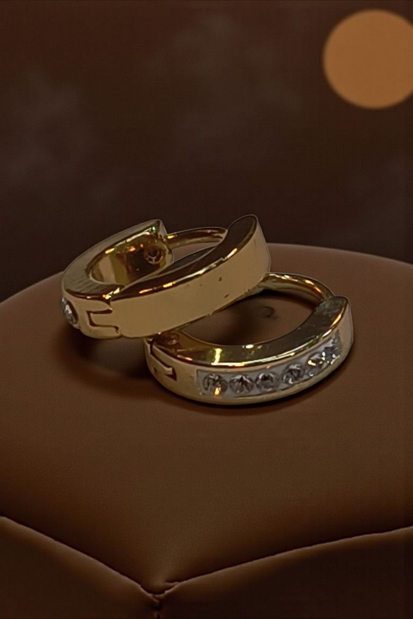 Zirconia Hoop Golden Earring