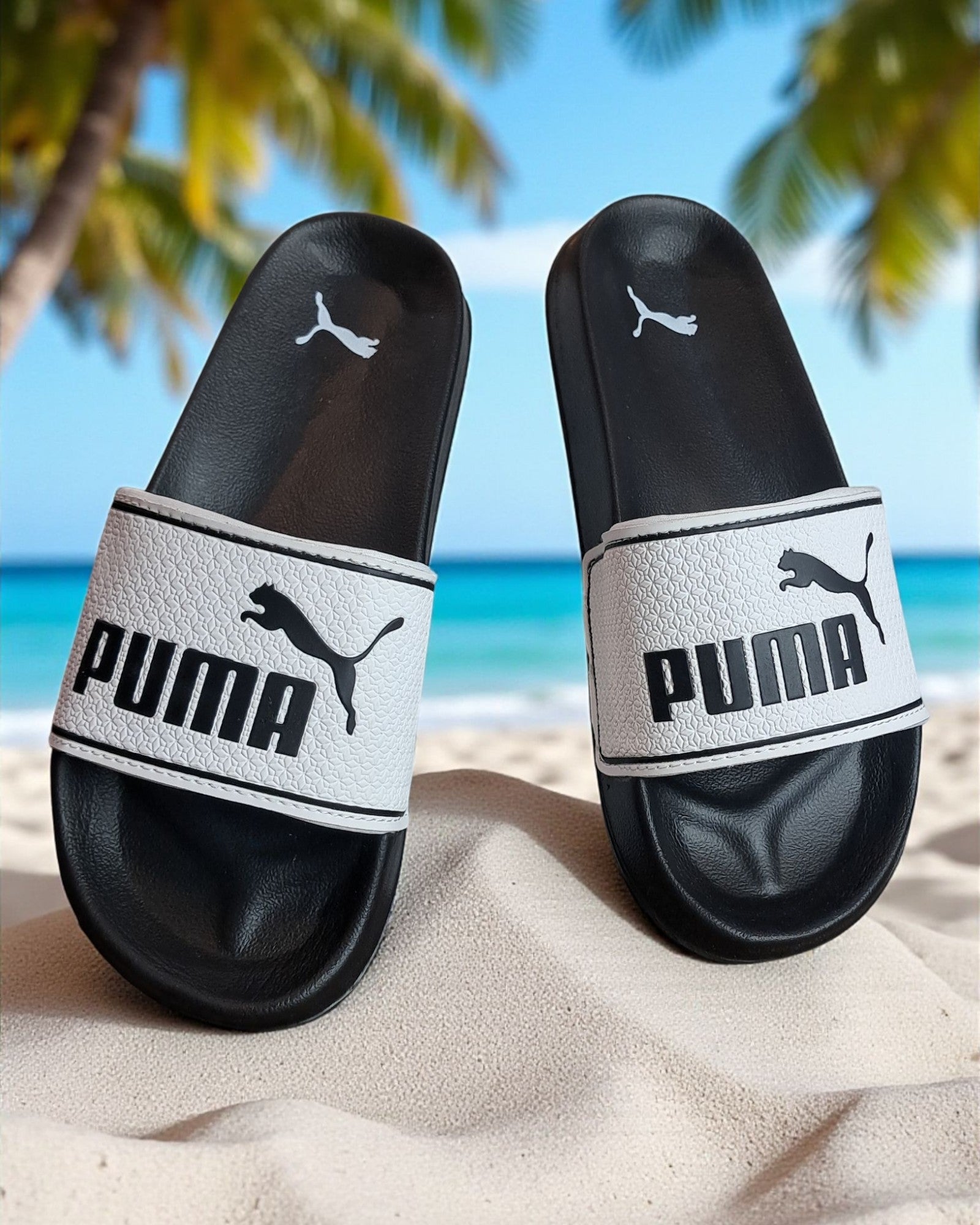 Puma Leadcat 2.0 Sliders White Black