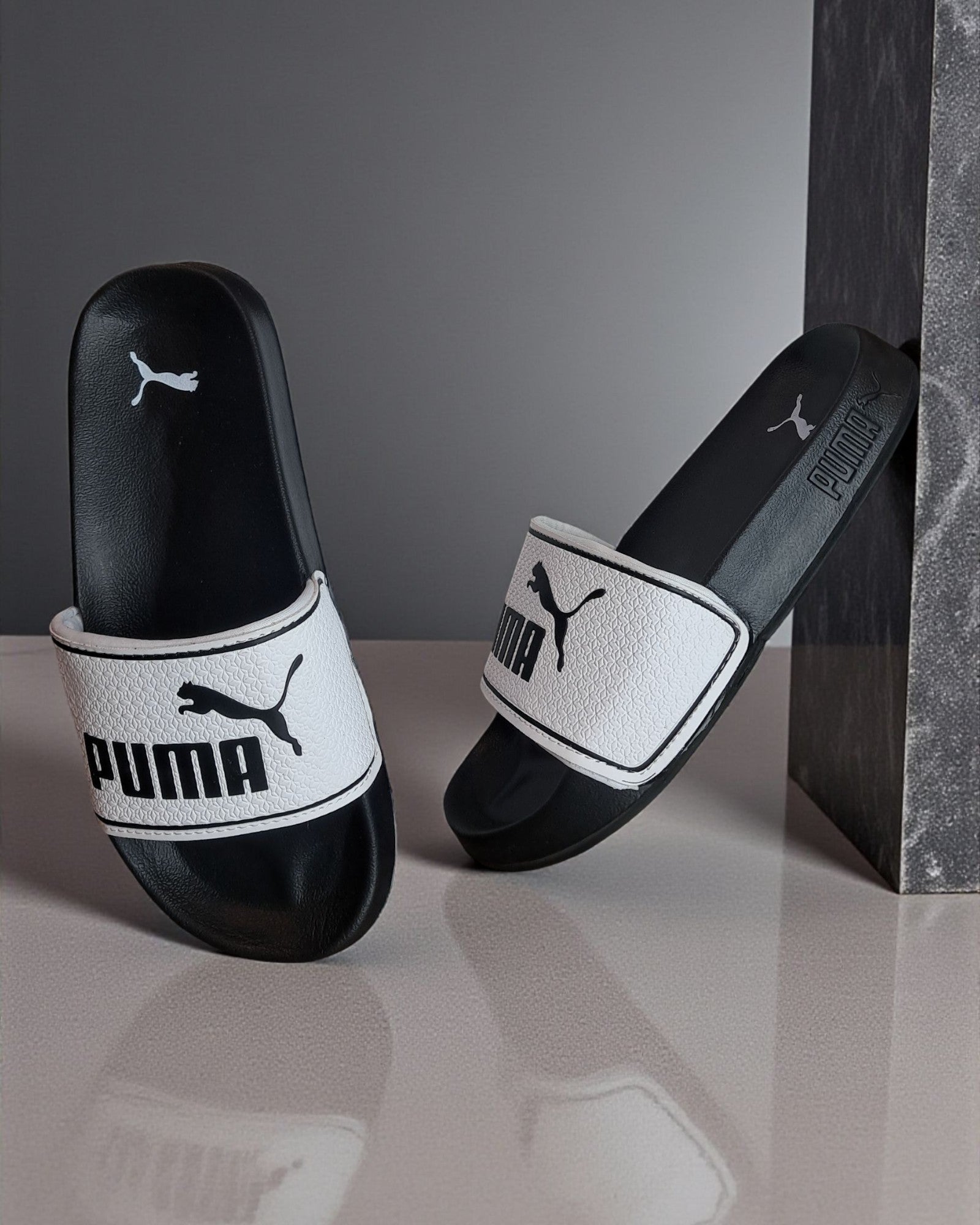 Puma Leadcat 2.0 Sliders White Black