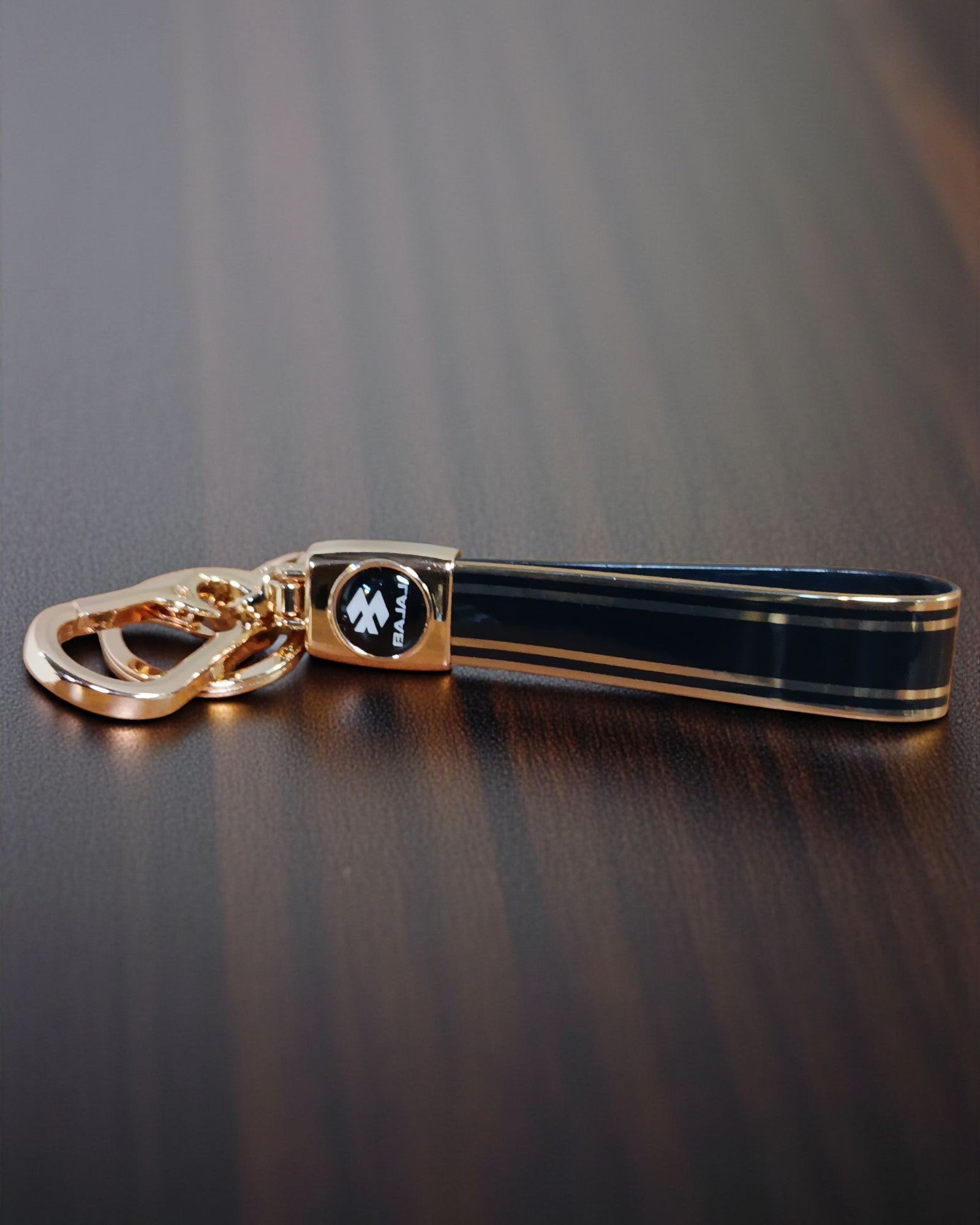 Keychain with Golden Finish Straps