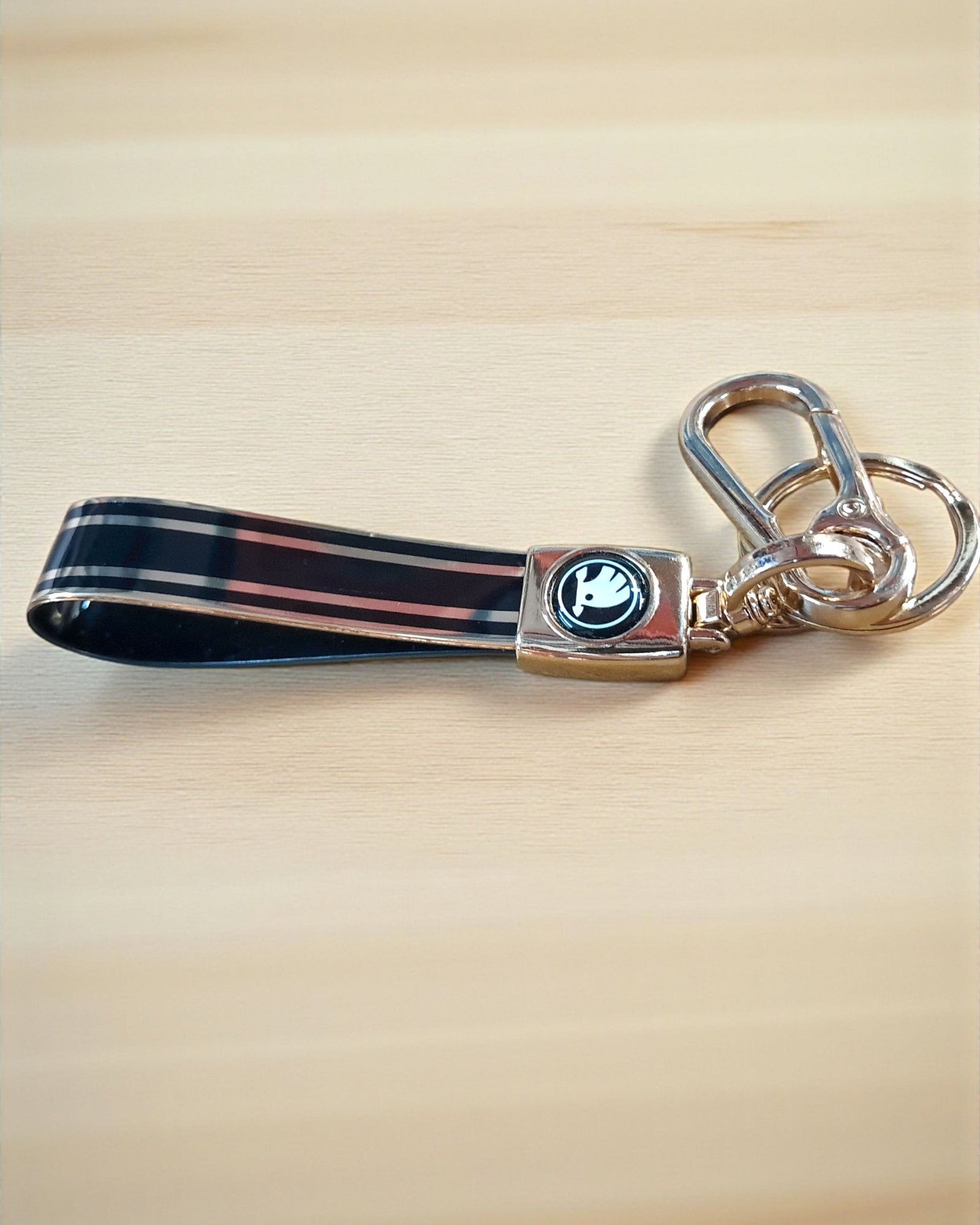 Keychain with Golden Finish Straps