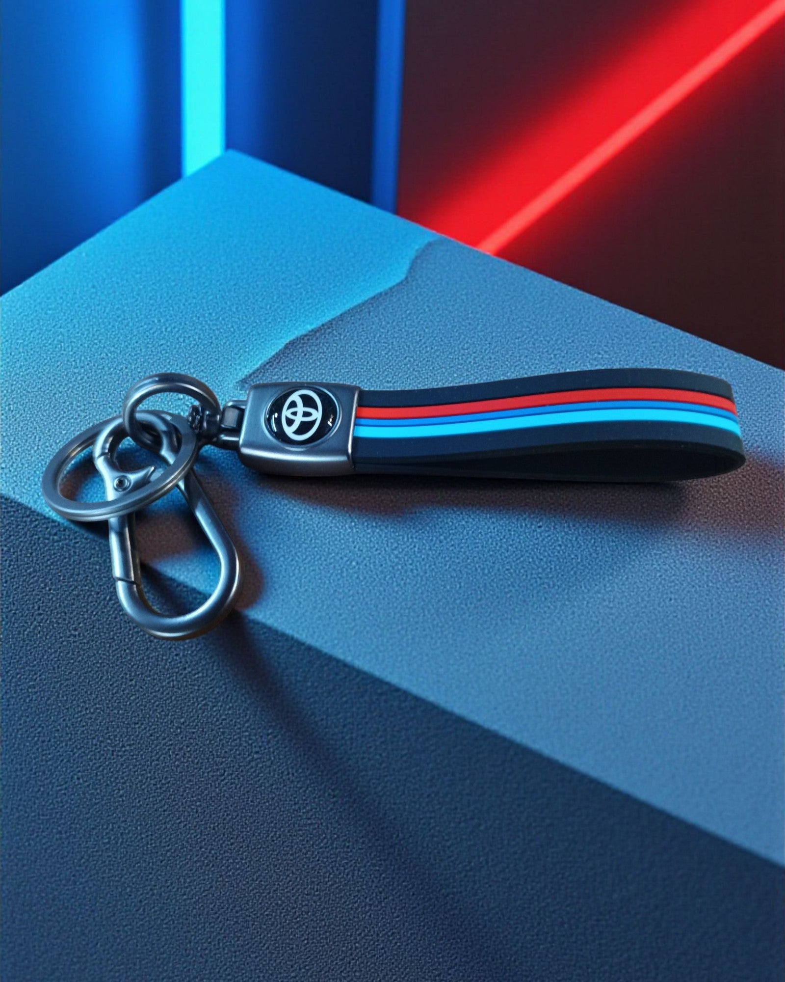 Keychain with Coloured Stripes