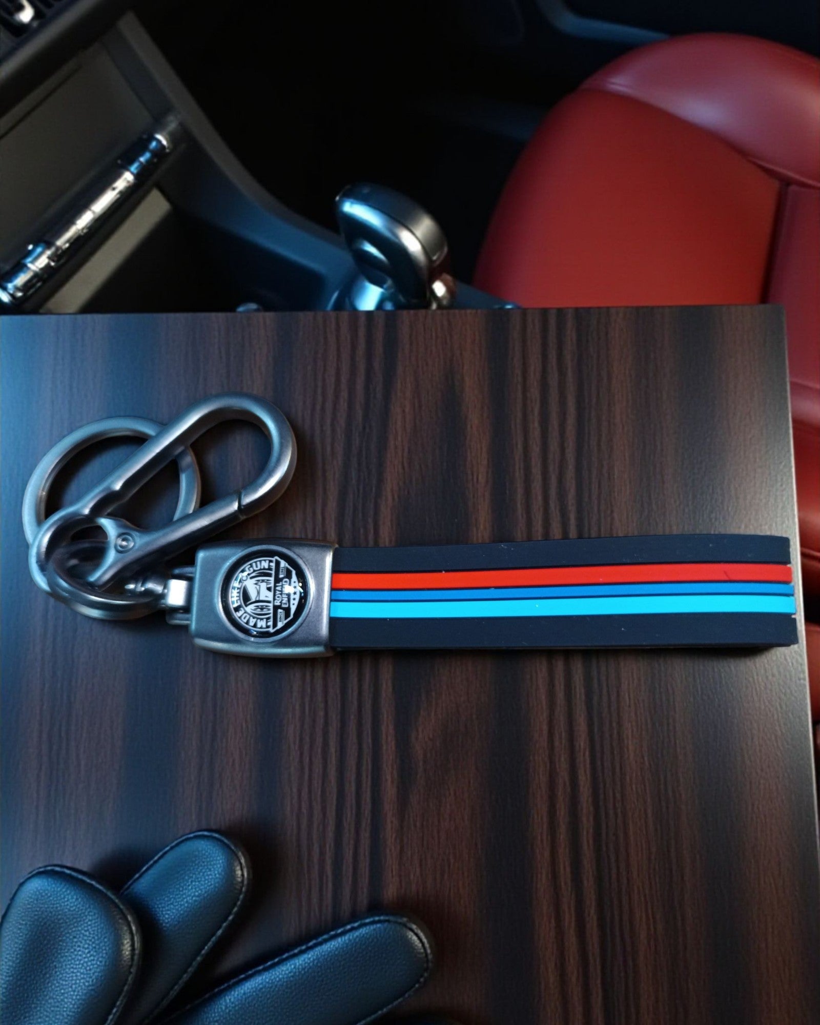 Keychain with Coloured Stripes