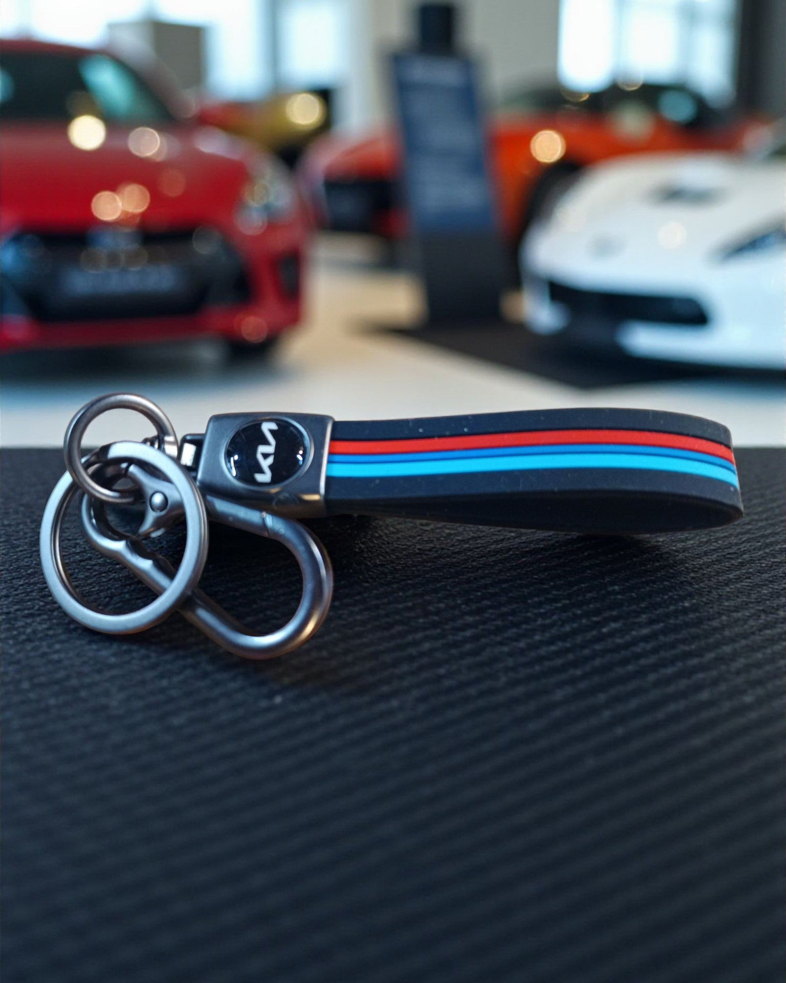 Keychain with Coloured Stripes