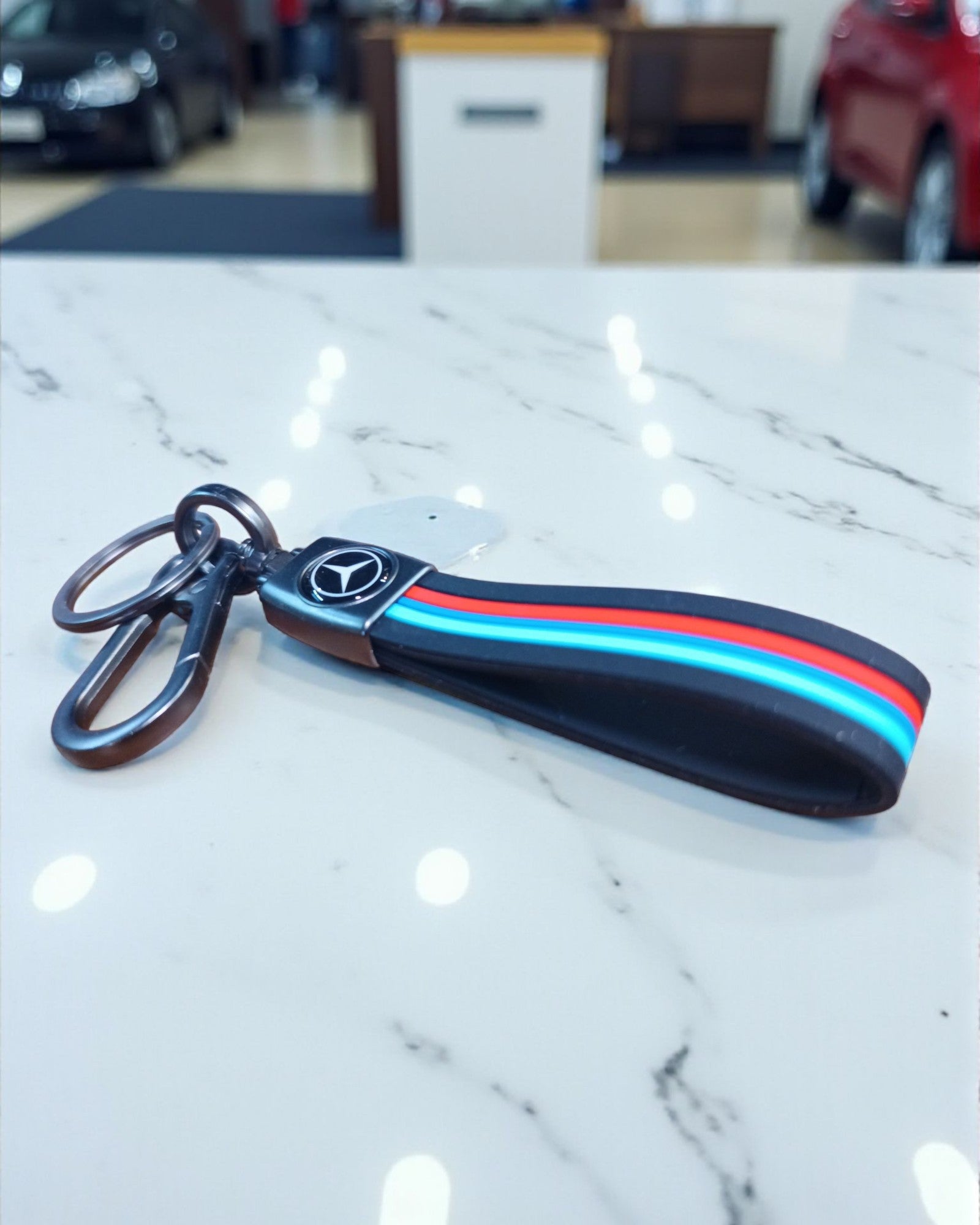Keychain with Coloured Stripes