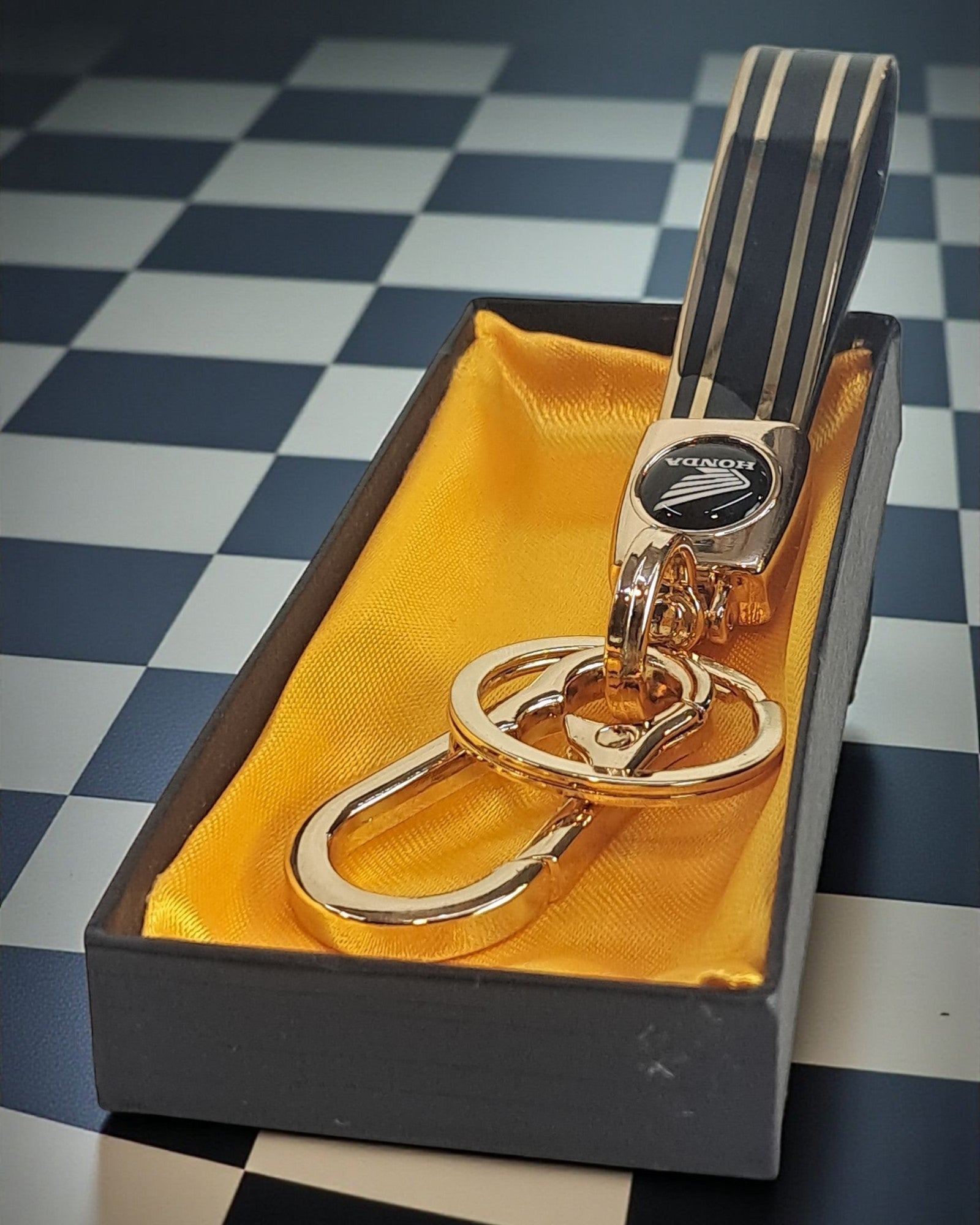 Keychain with Golden Finish Straps