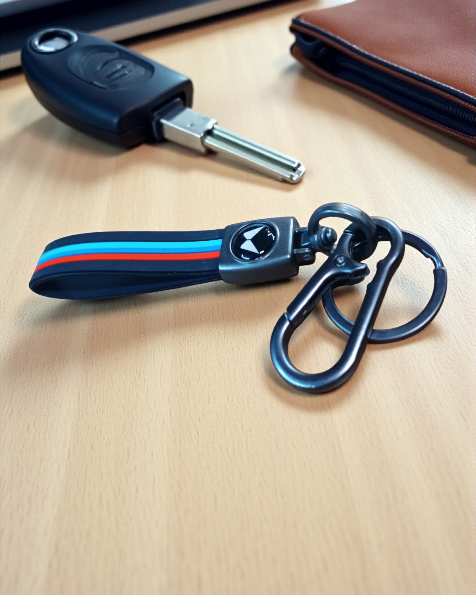 Keychain with Coloured Stripes