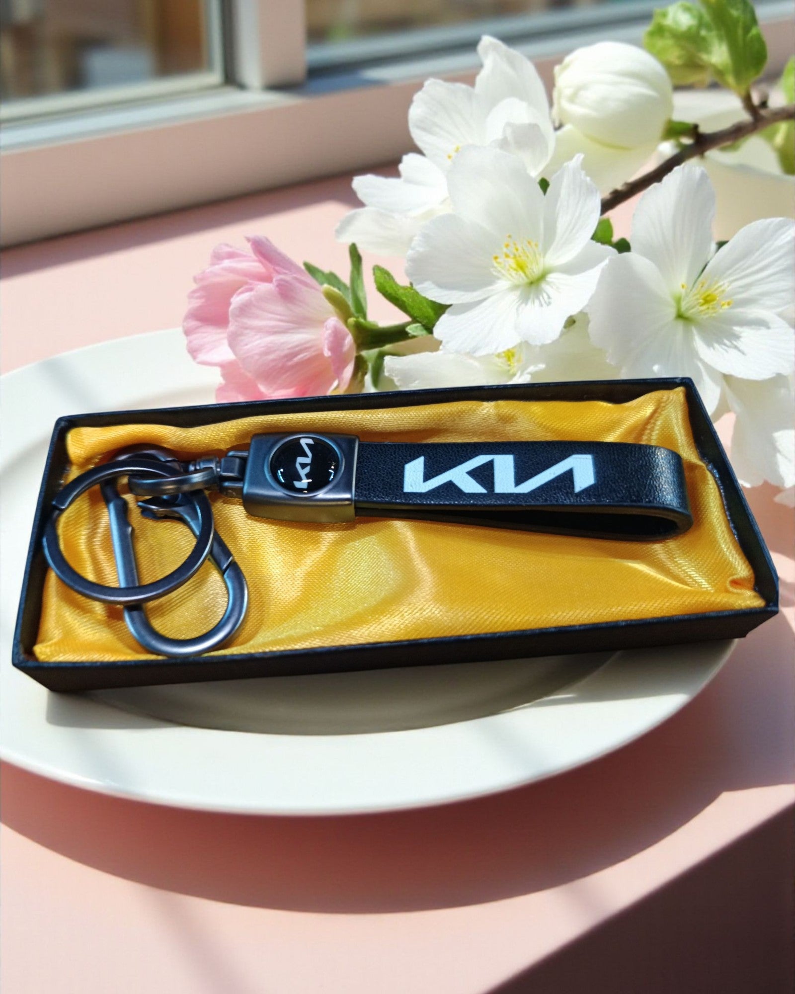 Keychain with PU Leather Strap