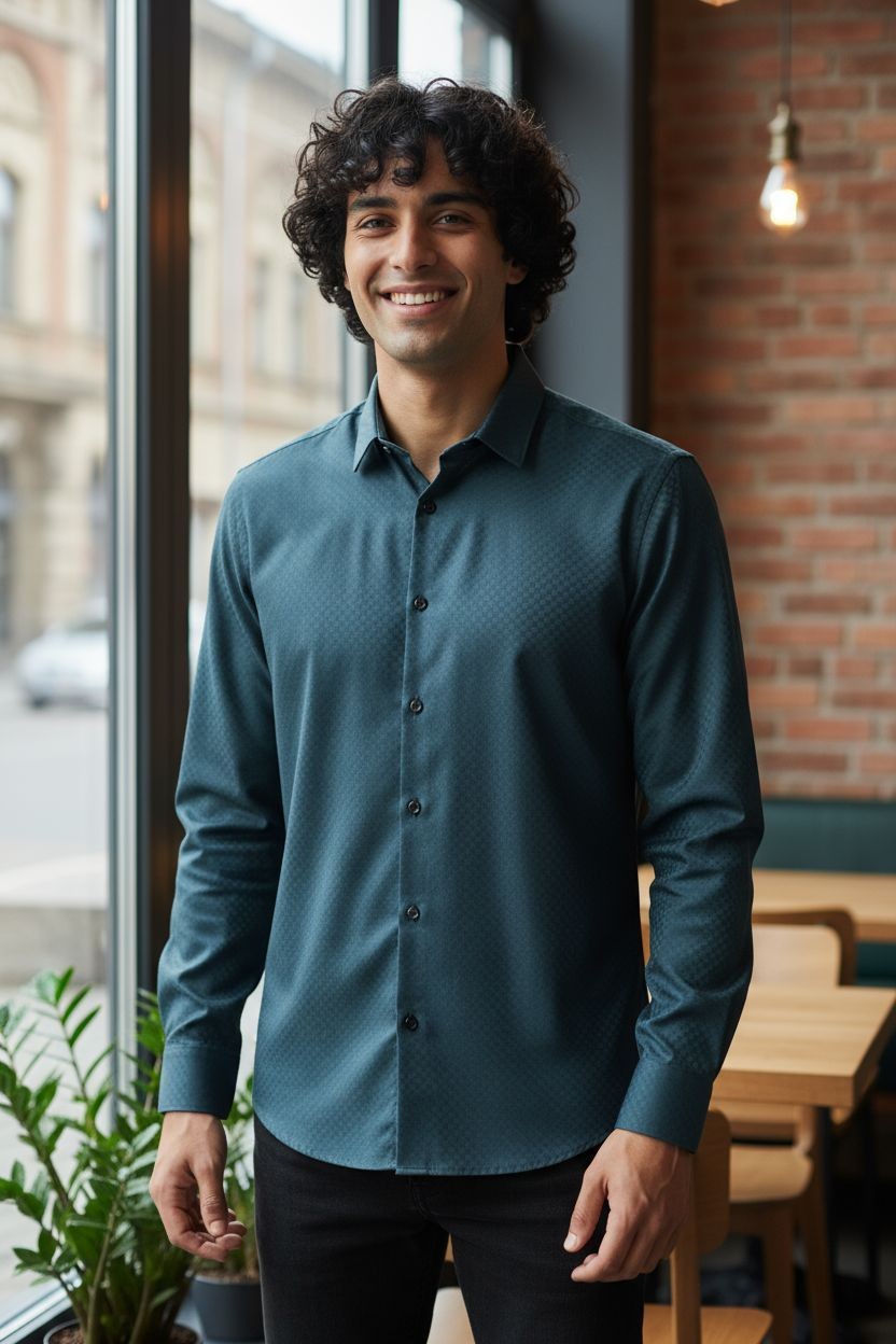 Selver Textured Shirt Blue