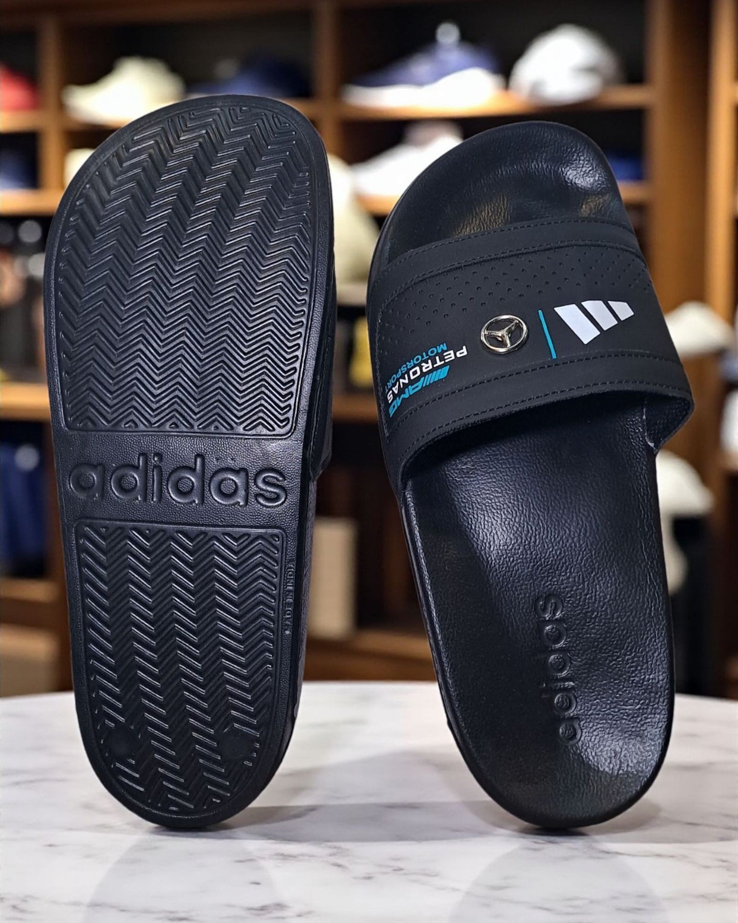 AMG Petronas Adidas Slipper Black