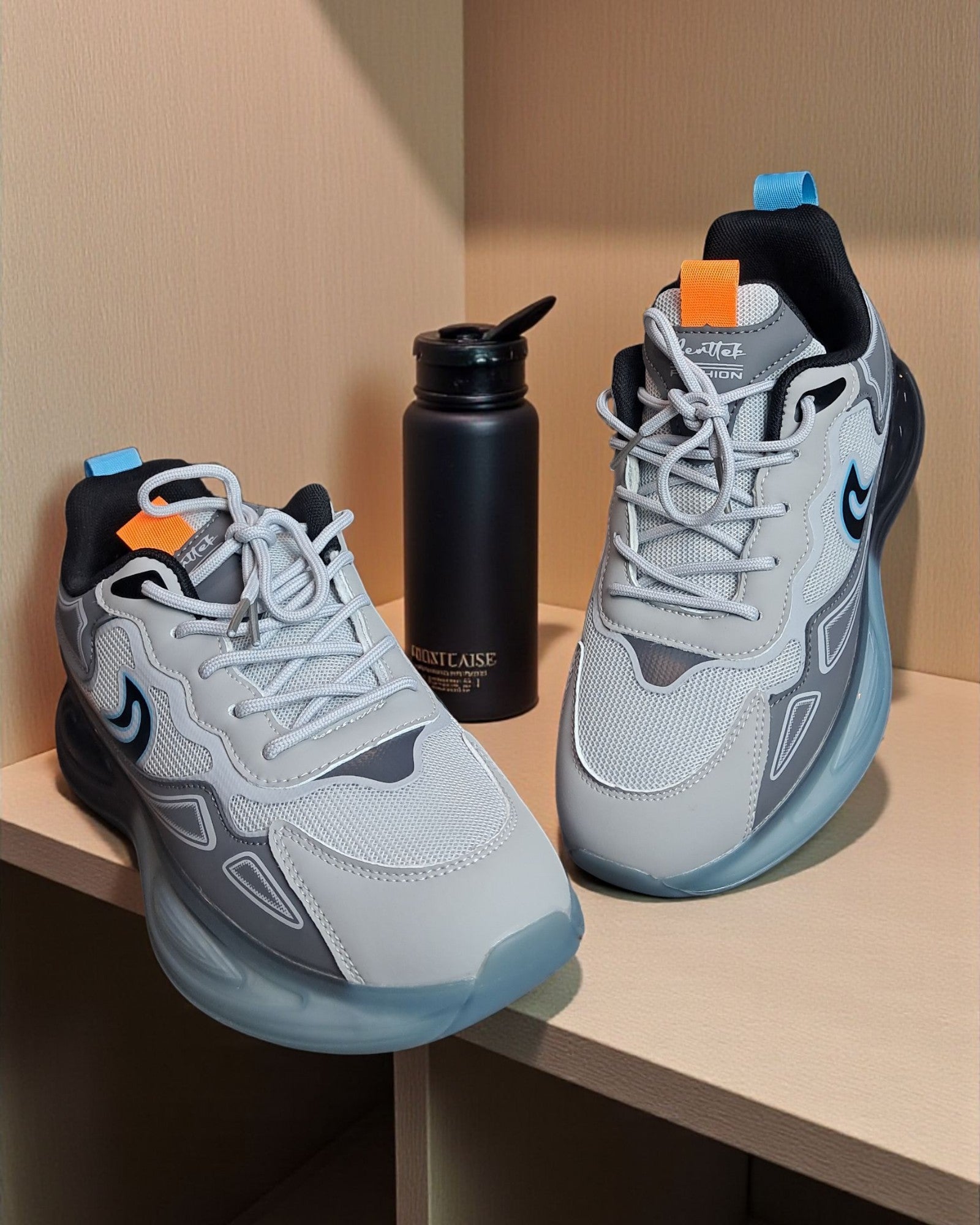 Fashion Sports Runner Shoes Grey Blue