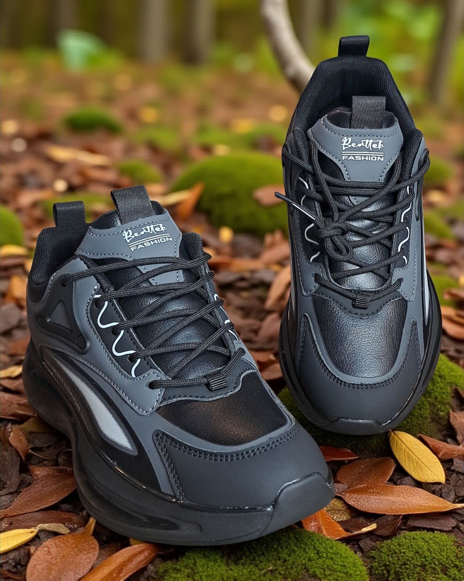 Fashion Action Sports Shoes Black White