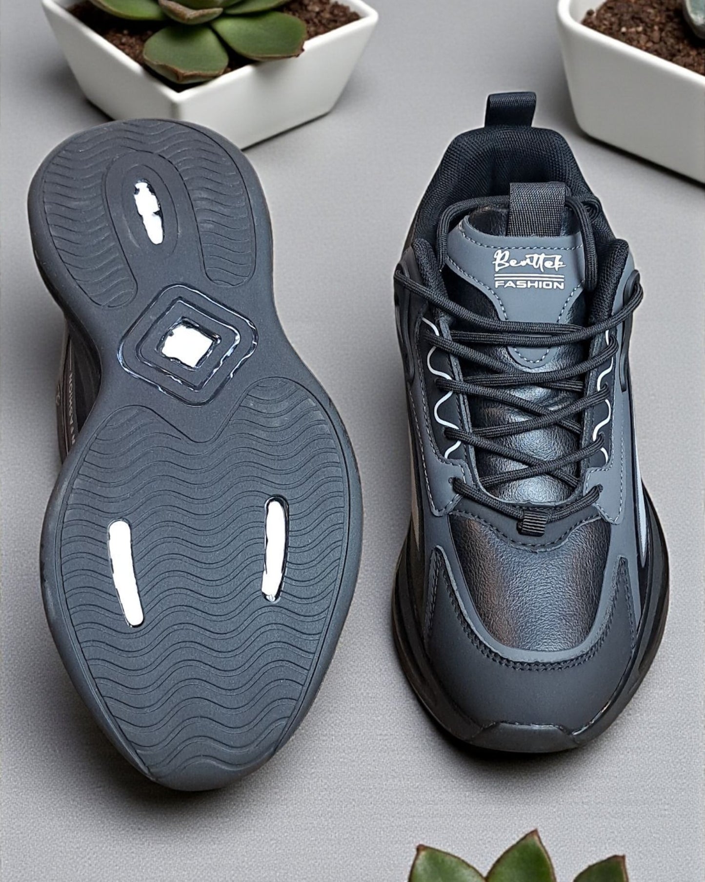 Fashion Action Sports Shoes Black White