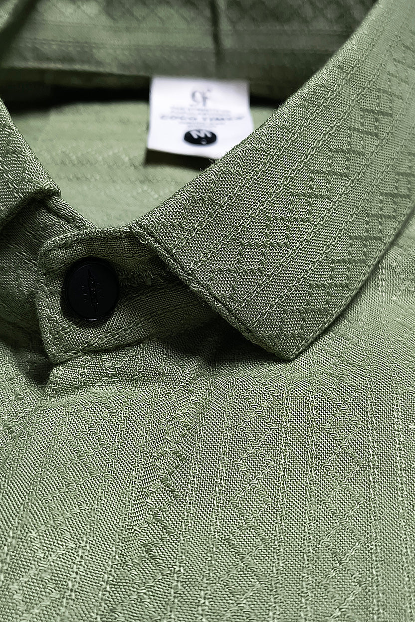 Coco Time Textured Shirt Green