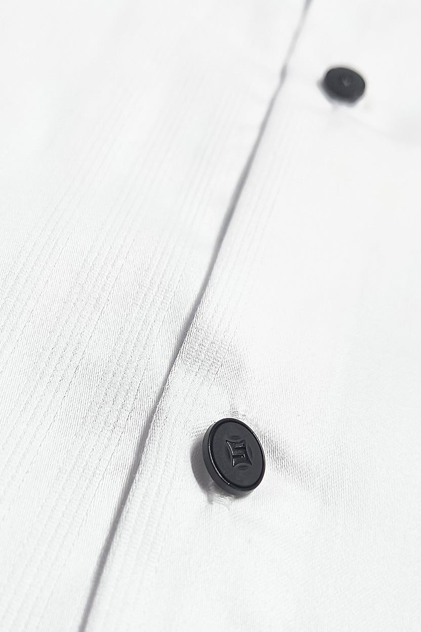 OST Lycra Satin Plain Shirt White