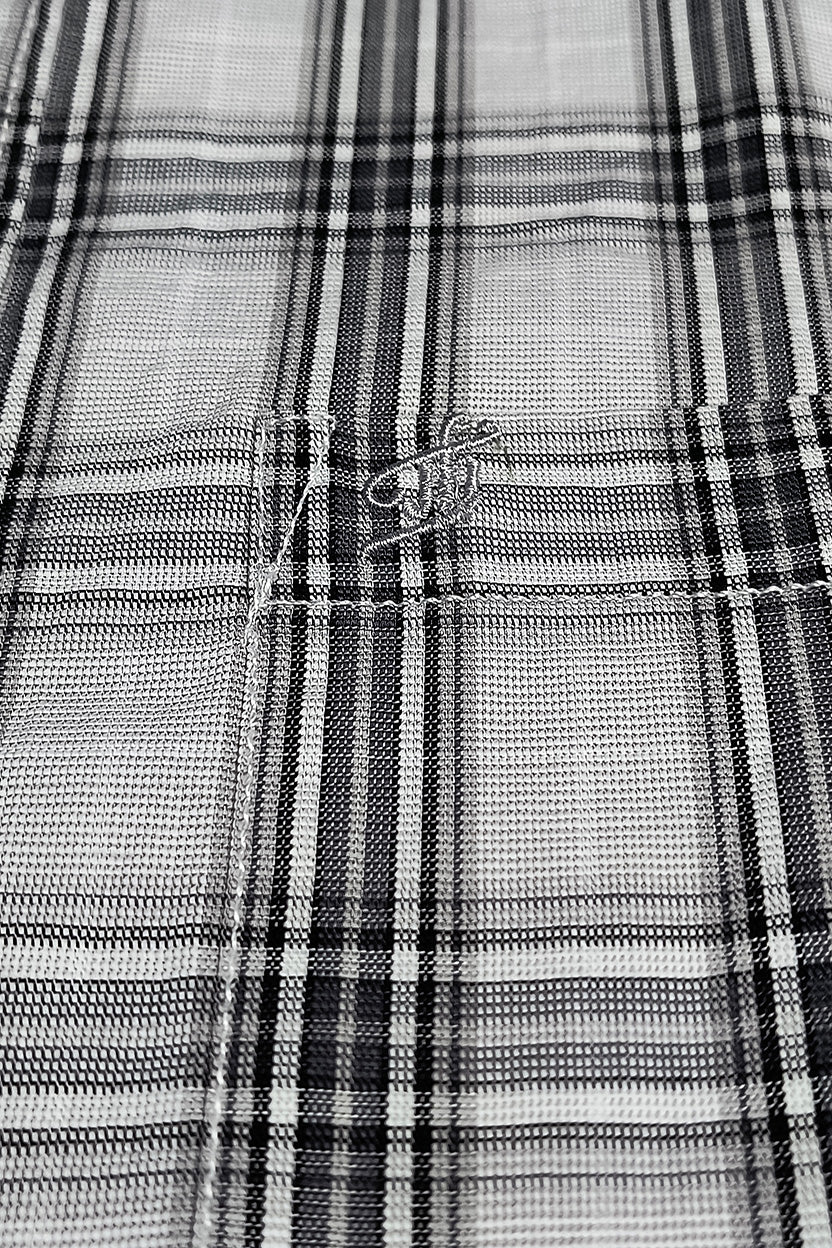Tom Hatton Check Shirt White Grey HSA 6132