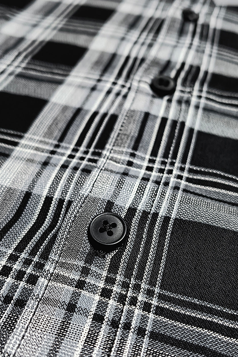 Tom Hatton Check Shirt Black SA 5235