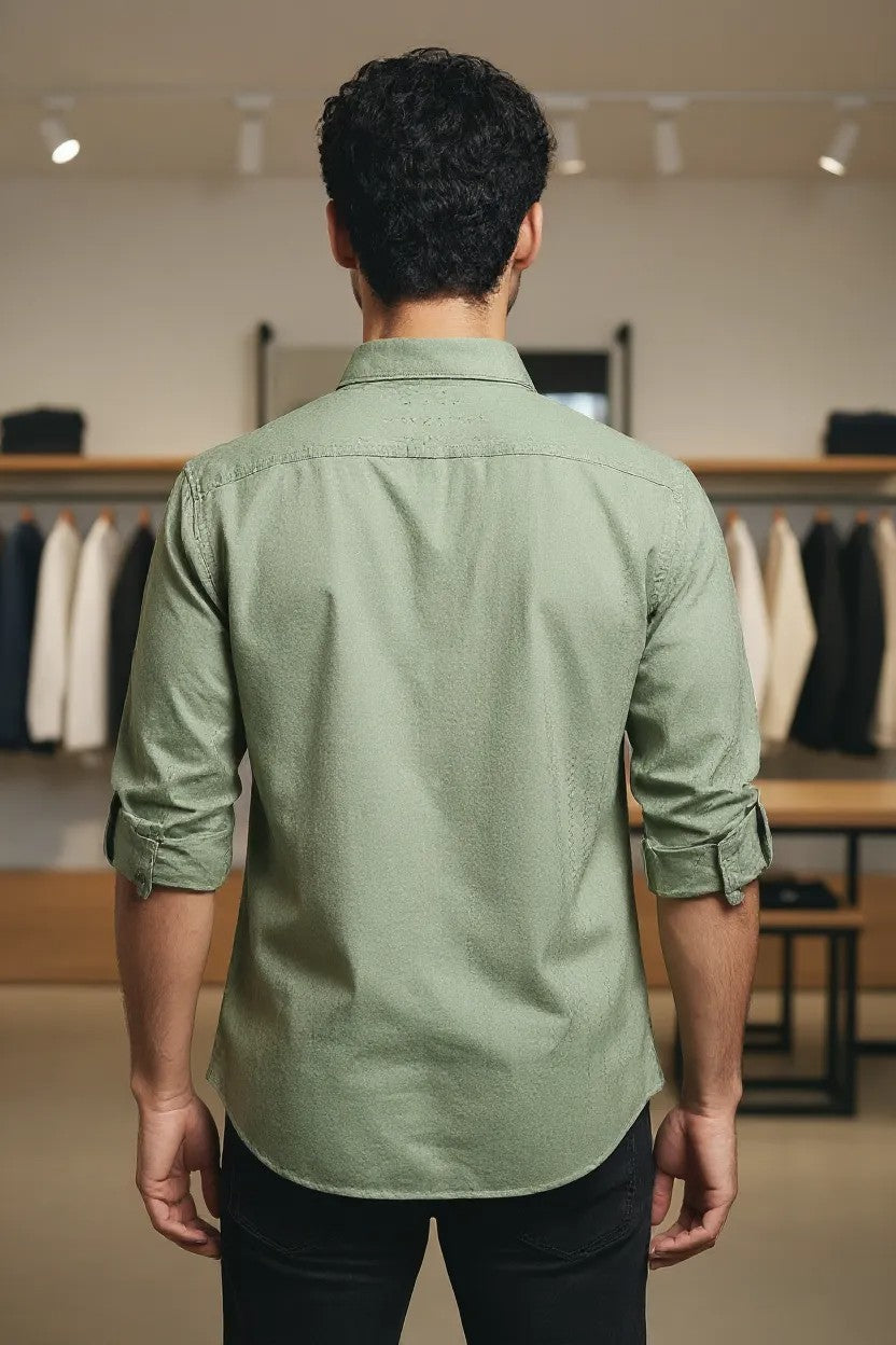 Coco Time Textured Shirt Green
