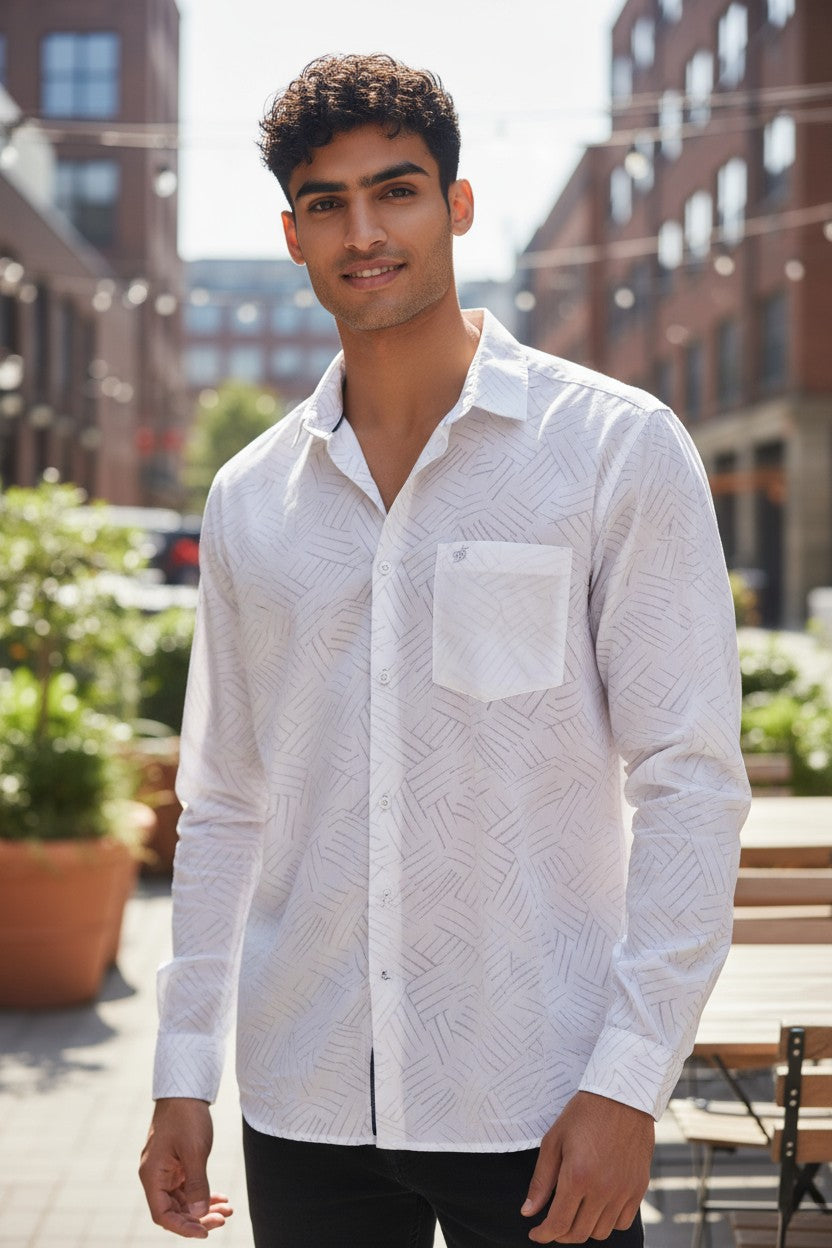 Tom Hatton Textured Shirt White SA 4873