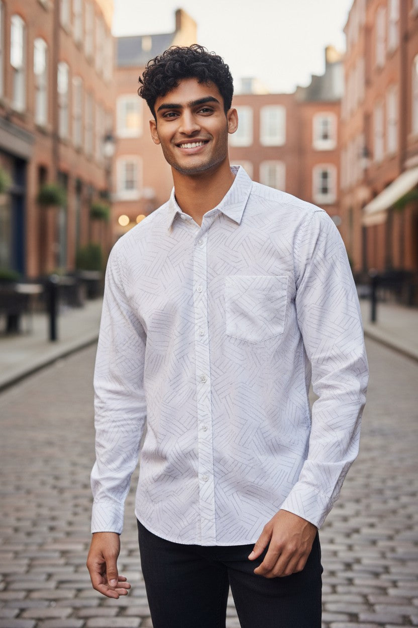 Tom Hatton Textured Shirt White SA 4873