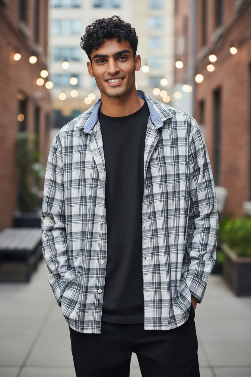 Tom Hatton Check Shirt White SA 5235