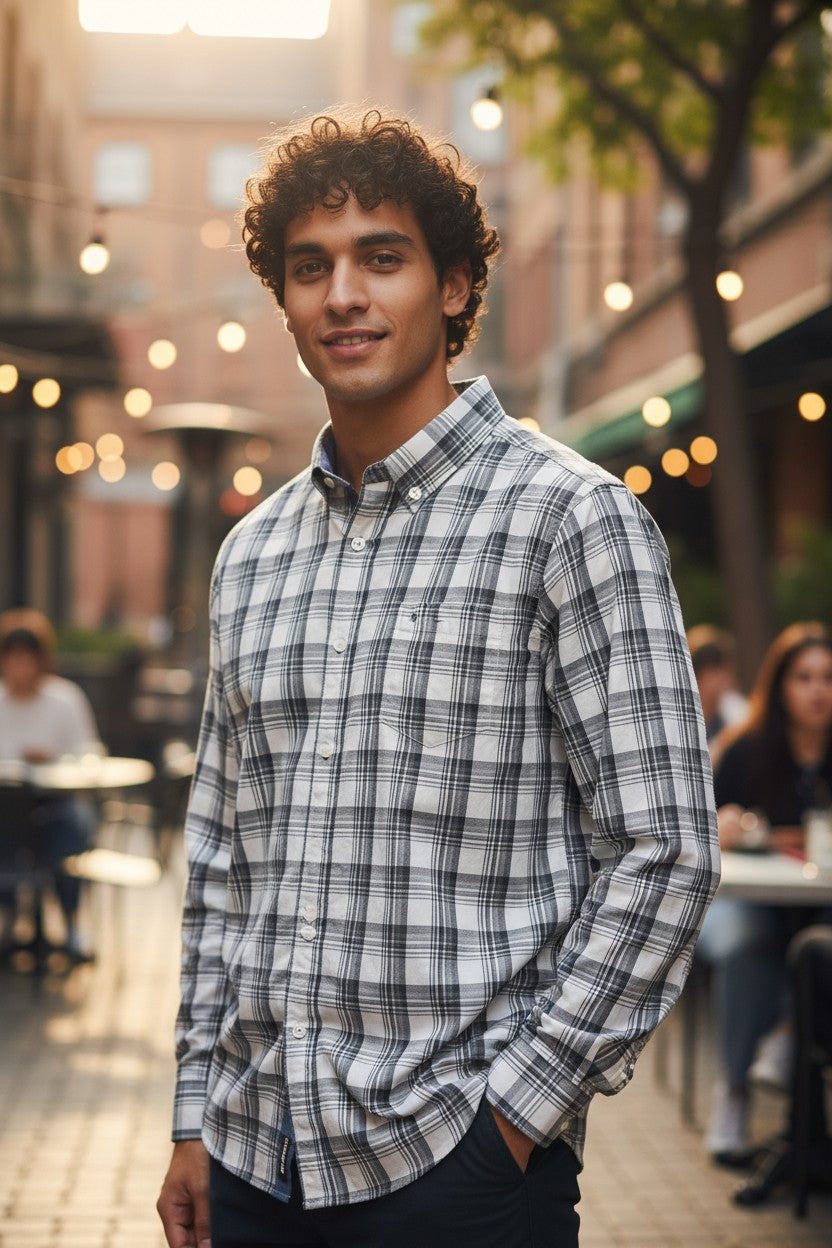 Tom Hatton Check Shirt White SA 5235