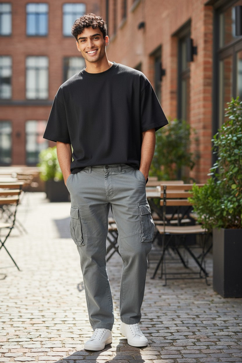 Super Dry Cargo Pant Grey for Men