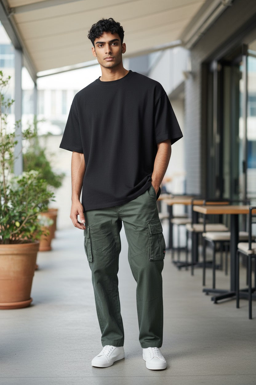 Super Dry Cargo Pant Olive Green for Men