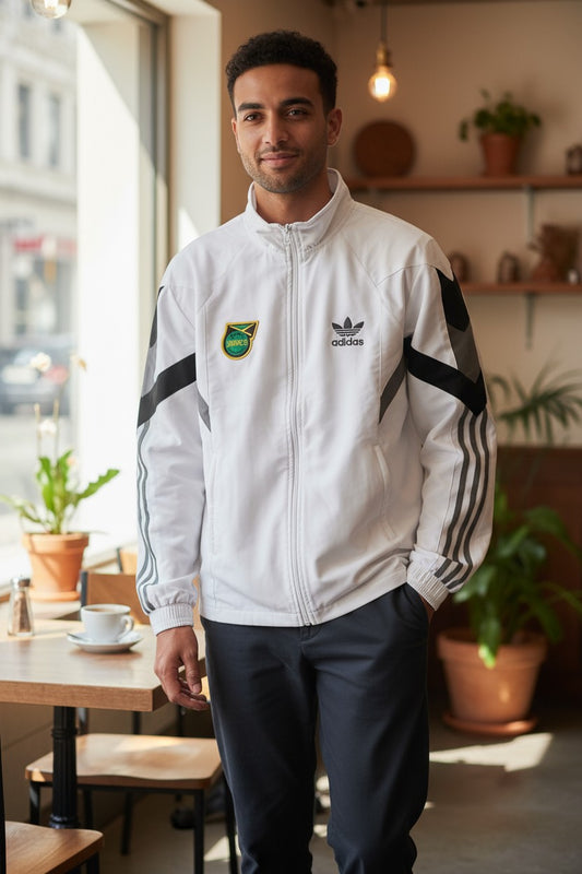 Adidas Jamaica White Windcheater for Men