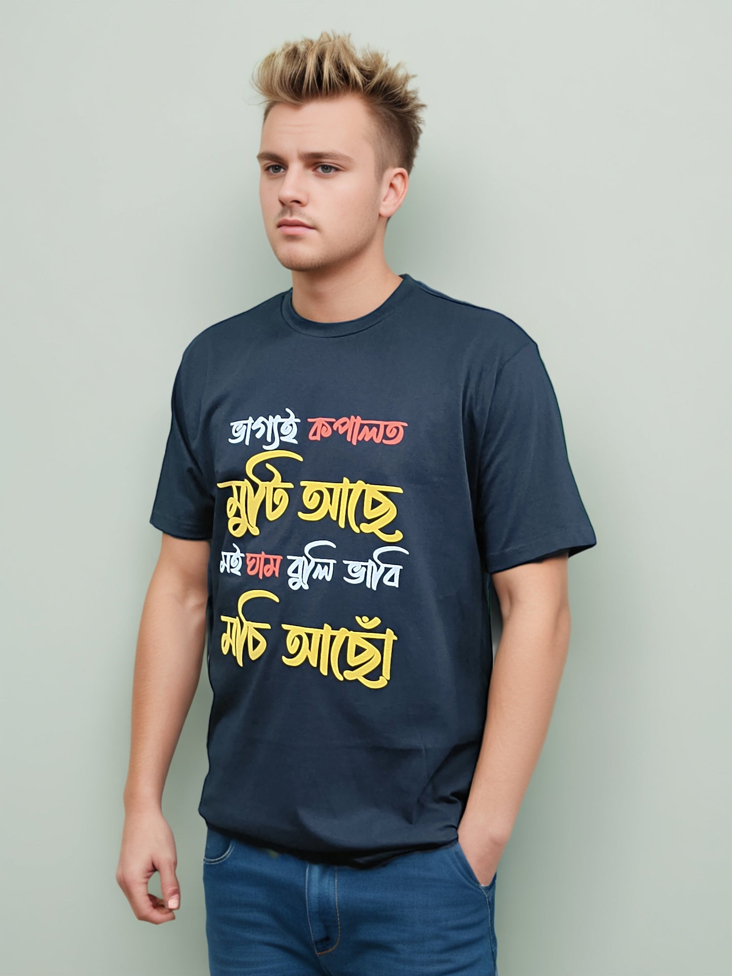 Bhagya Printed Tshirt for Man