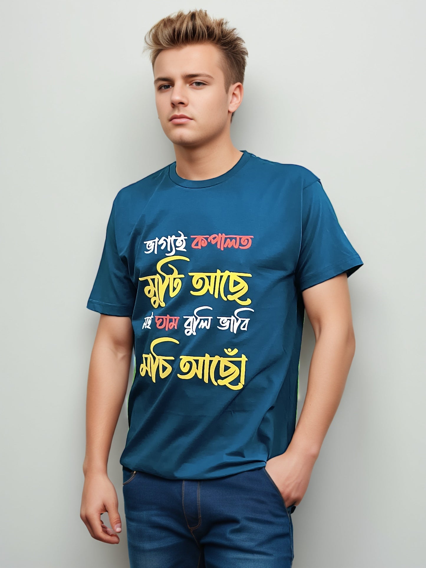 Bhagya Printed Tshirt for Man