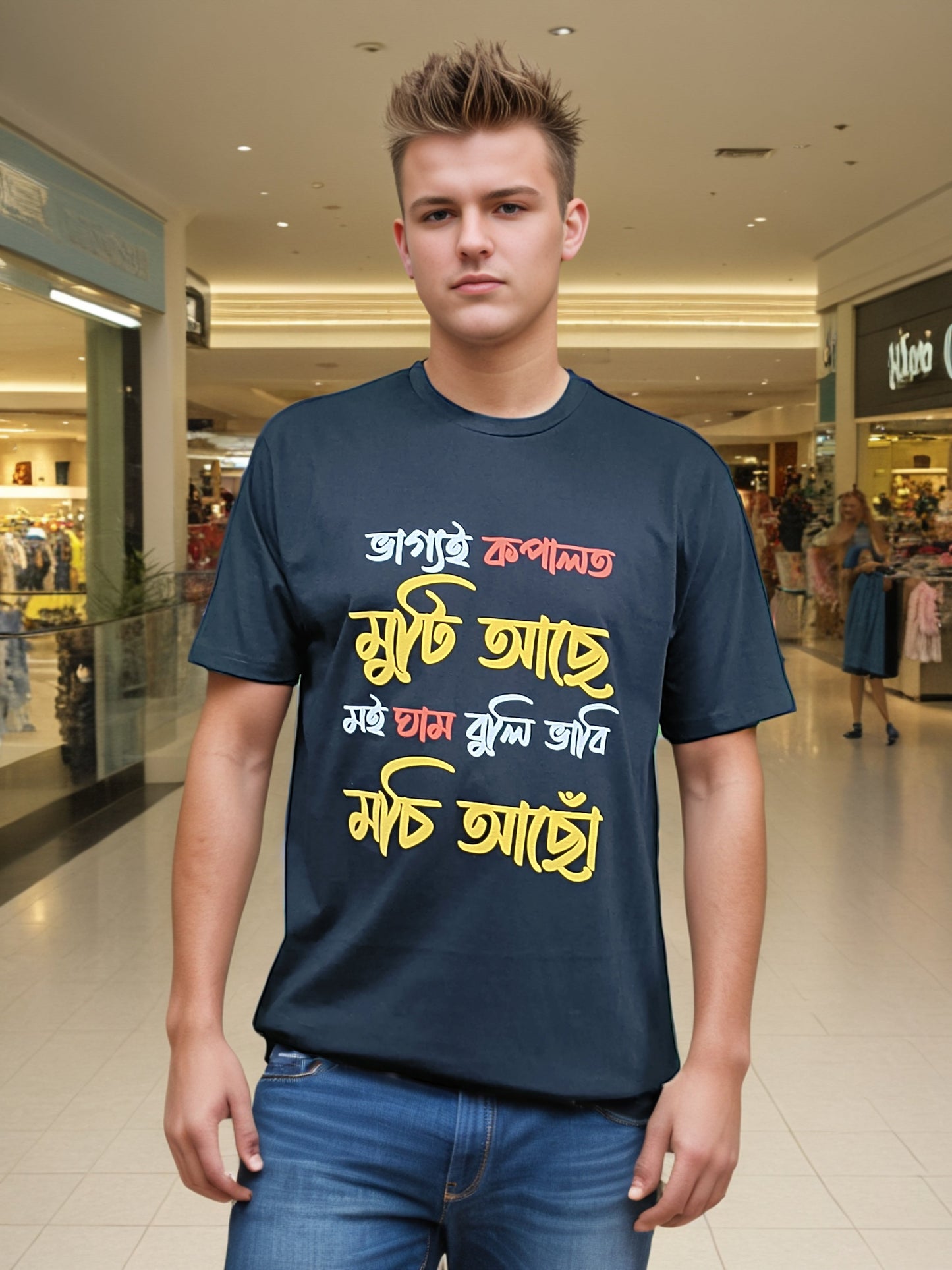 Bhagya Printed Tshirt for Man