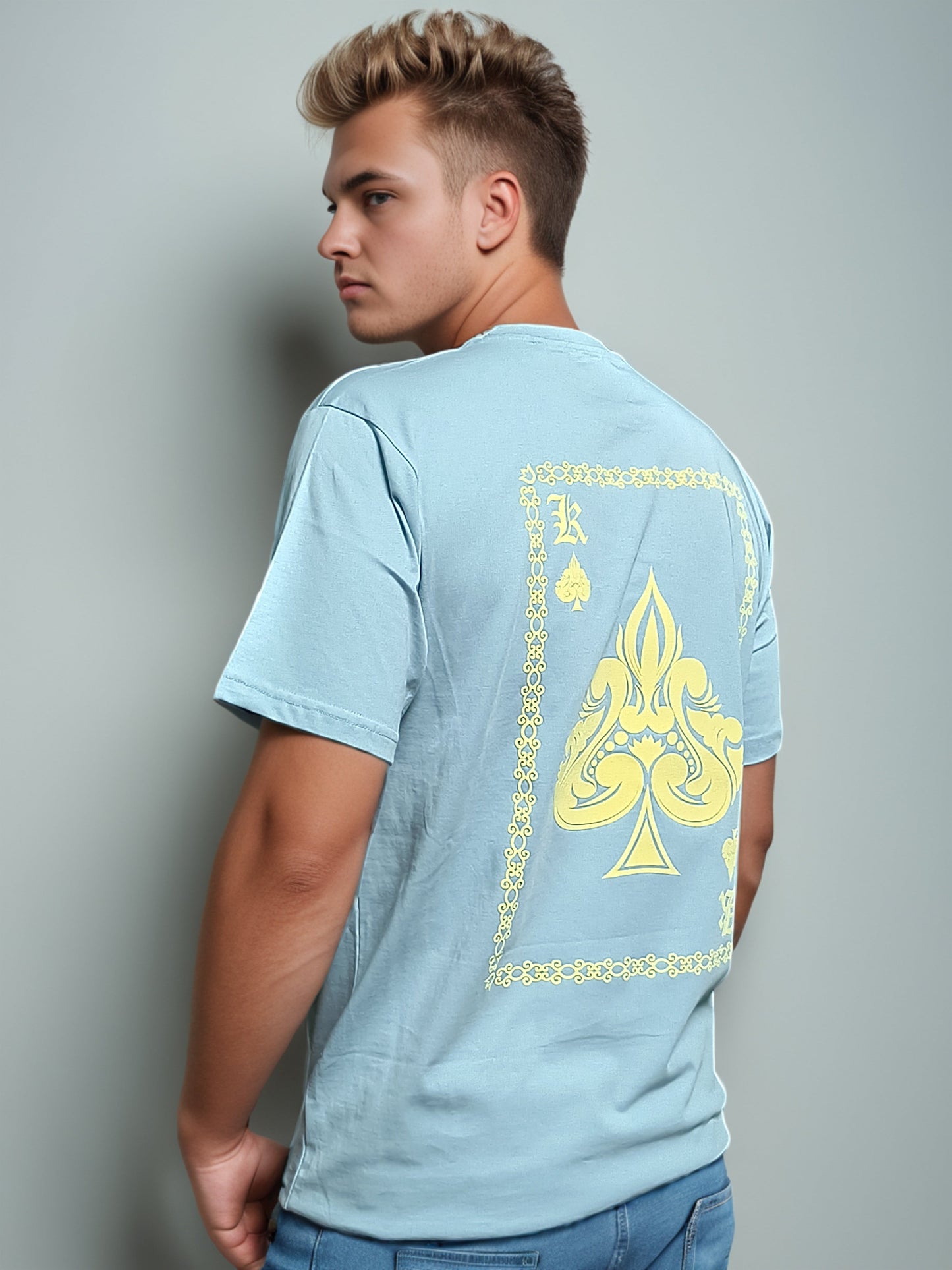 King Back Printed Regular Fit Tshirt