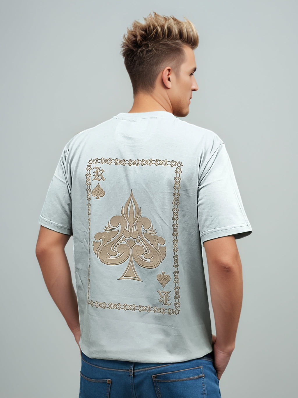 King Back Printed Regular Fit Tshirt