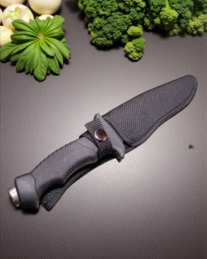 Fibre Handle Black Self Defence Knife