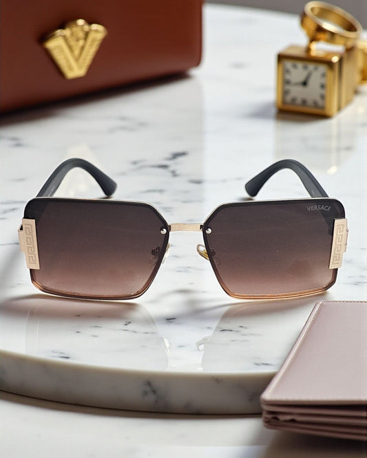 Versace Oversized Rectangular Style Sunglasses for Men Ver 01