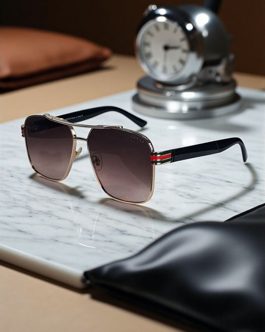 Gucci Metal frame Oversized Sunglasses for Men Guc01