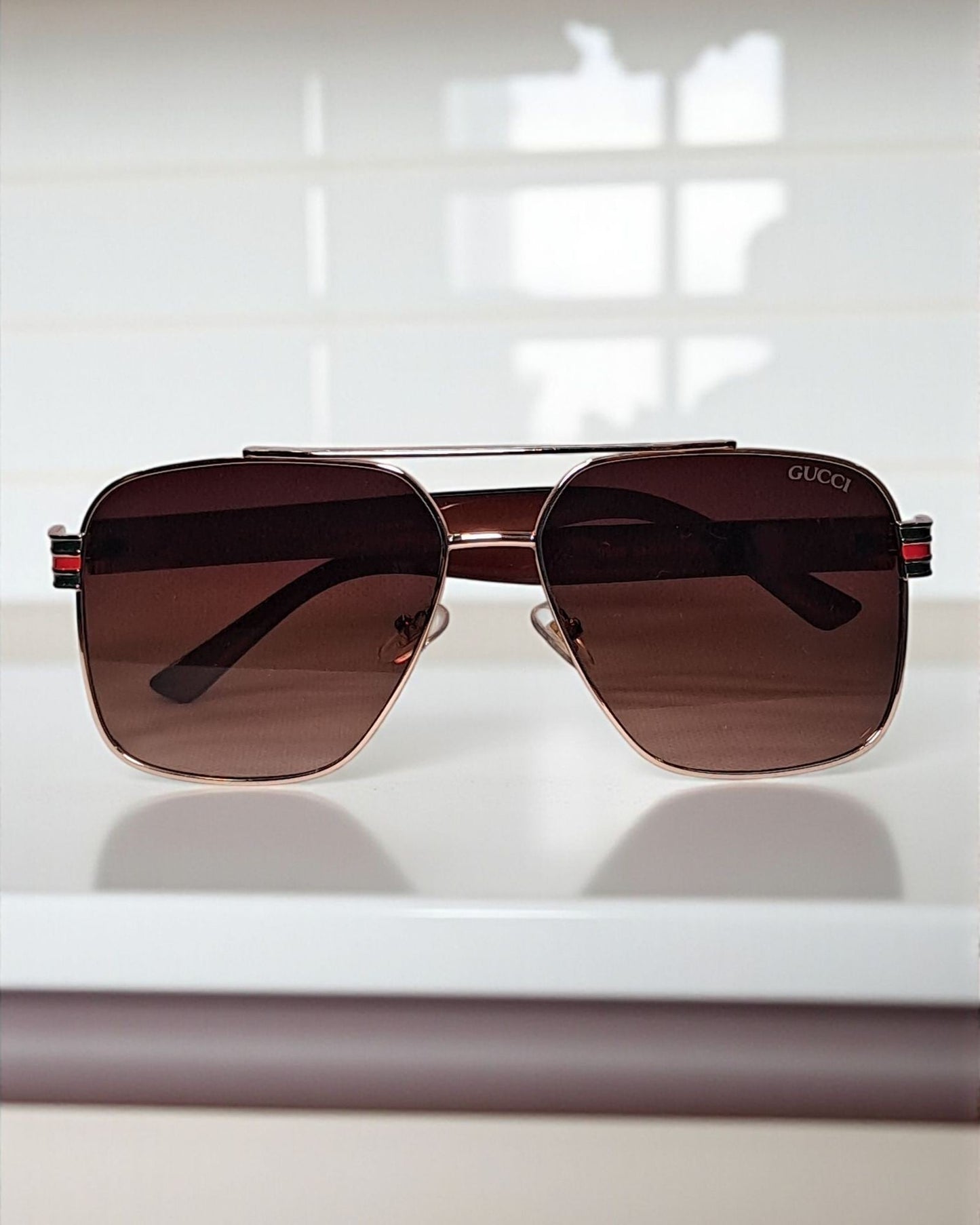 Gucci Metal frame Oversized Sunglasses for Men Guc01