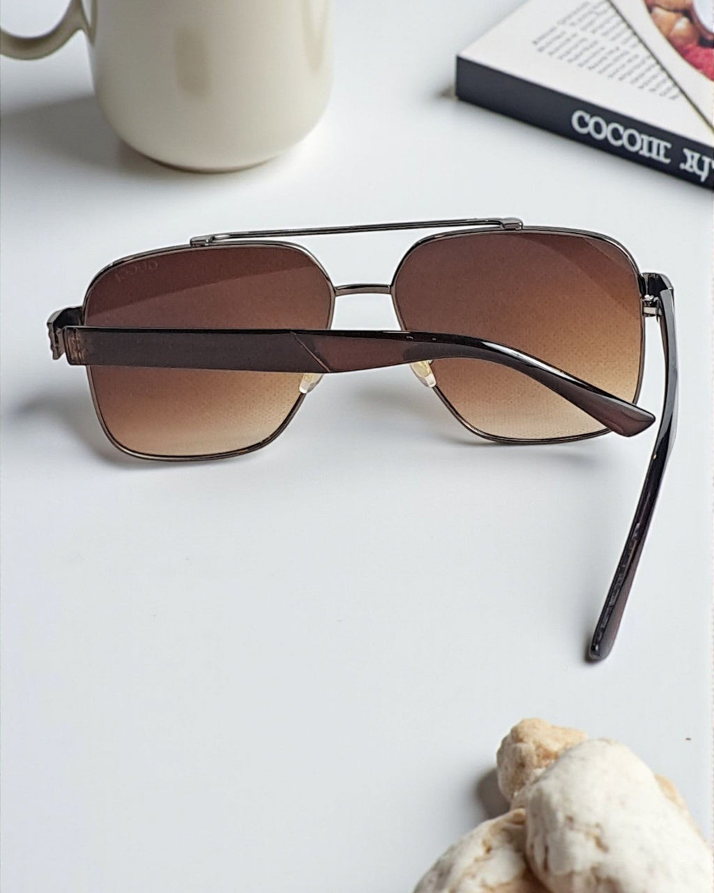 Gucci Metal frame Oversized Sunglasses for Men Guc01