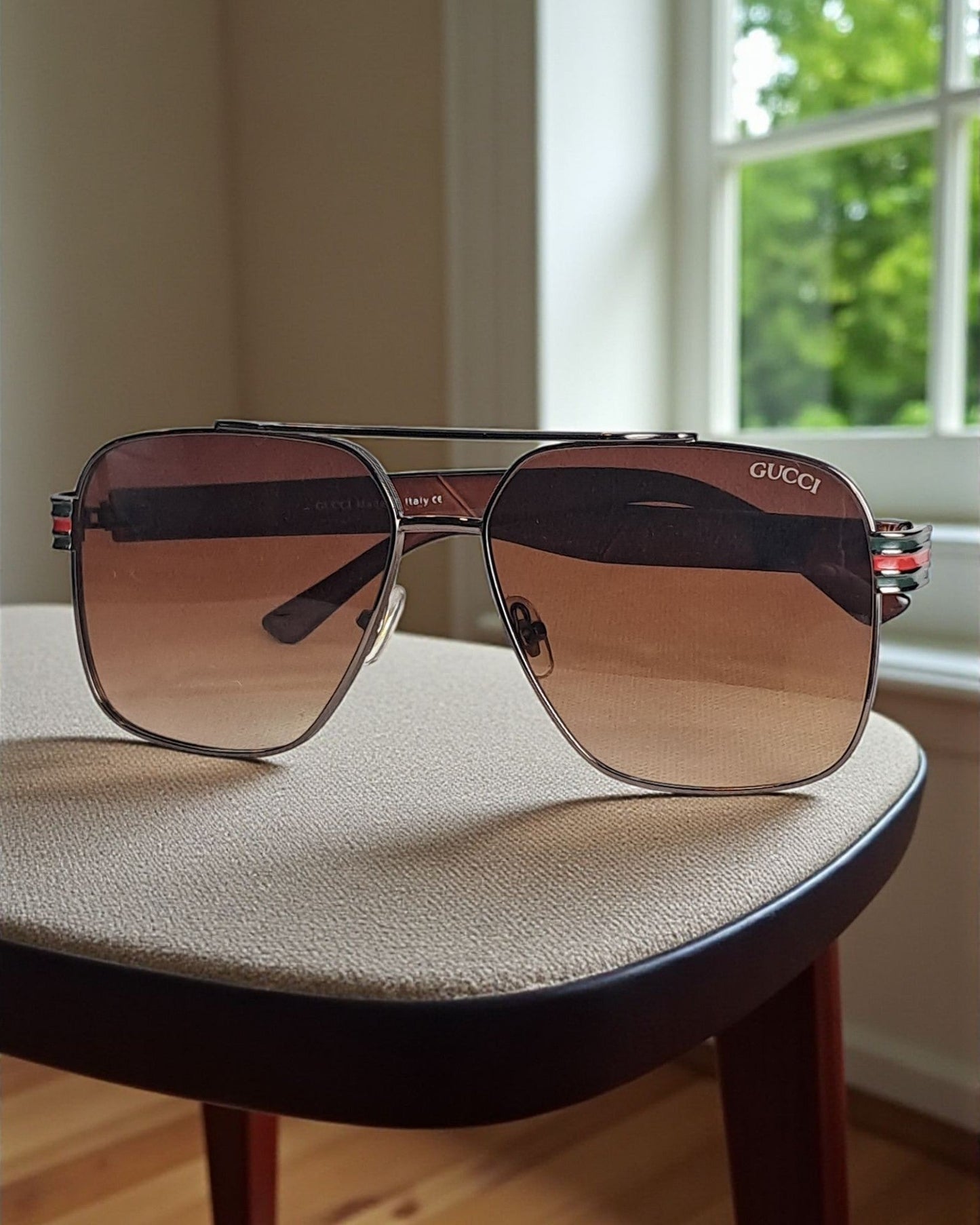 Gucci Metal frame Oversized Sunglasses for Men Guc01