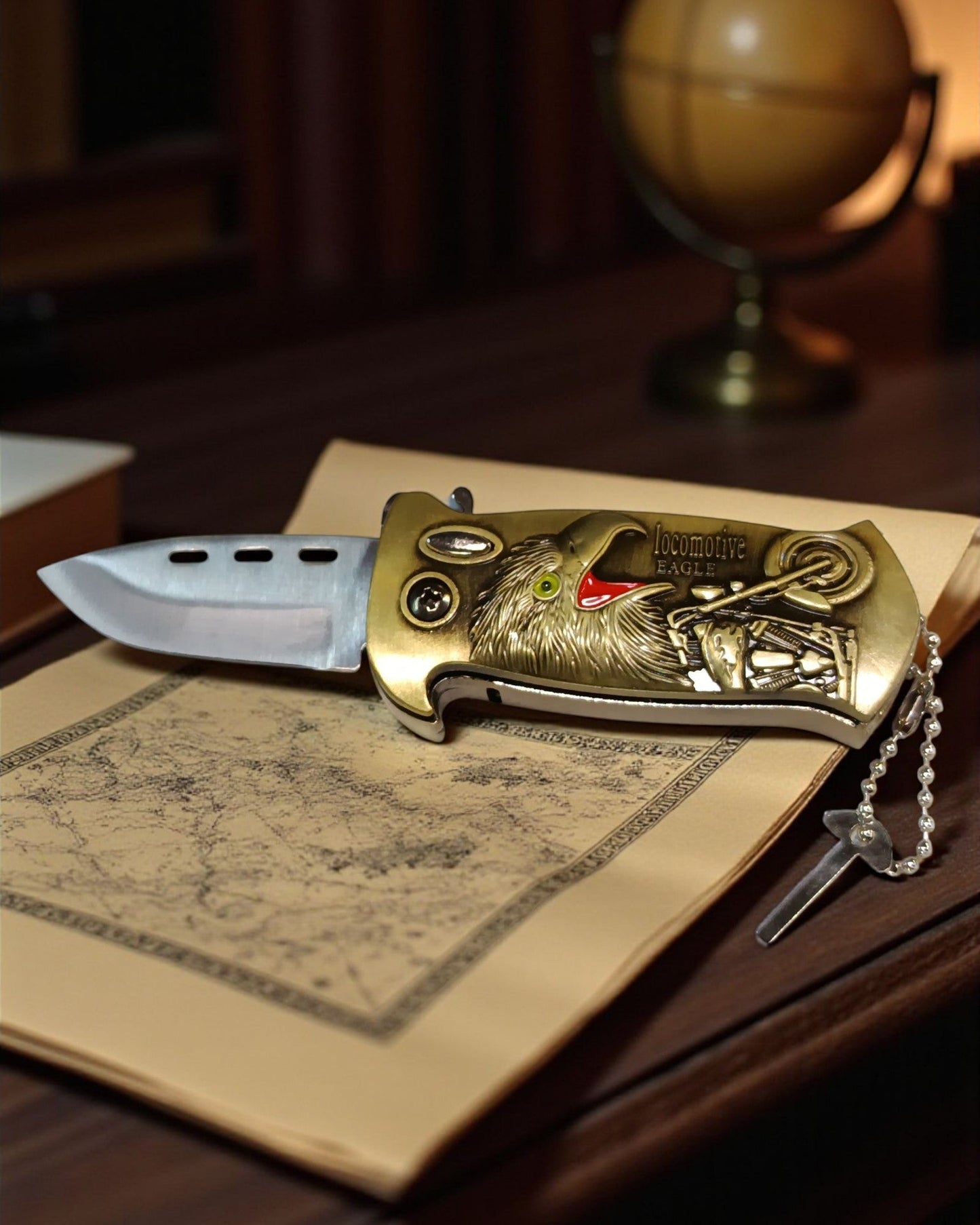 Loco Motive Eagle Lighter with Safety Knife
