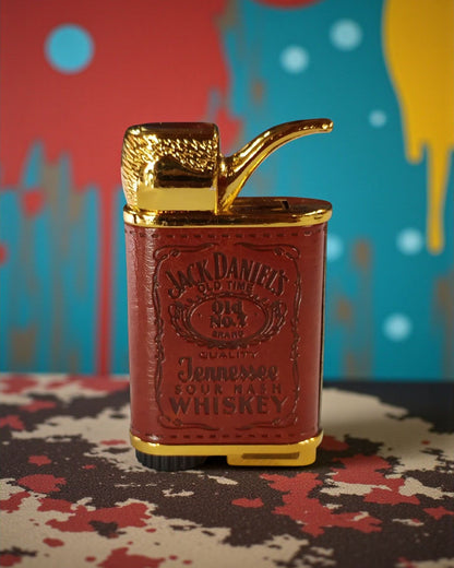 Jack Daniels Vintage Style Leather Wrapped Lighter
