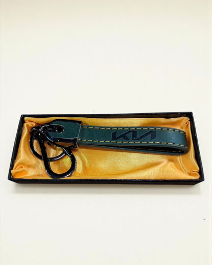 Kia Keychain with PU Leather Side Stich Straps