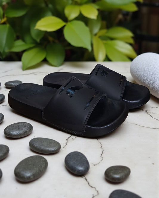 Puma Plain with Logo Slipper Black