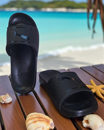 Puma Plain with Logo Slipper Black